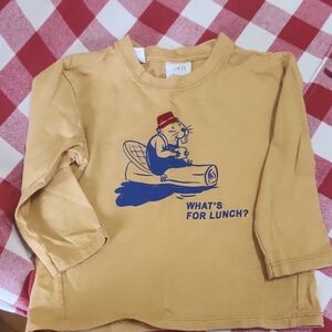 Zara Kids Graphic Long Sleeve Shirt - Mustard